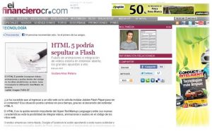 "HTML 5 podría sepultar a Flash". Colaboración de ZEWS.