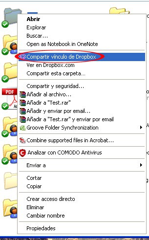 Manejo básico de Dropbox para Windows: compartir, cargar y eliminar archivos y carpetas 