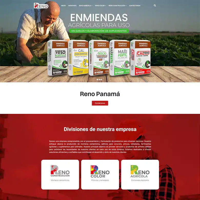 Reno Panamá - sitios web para productos industriales