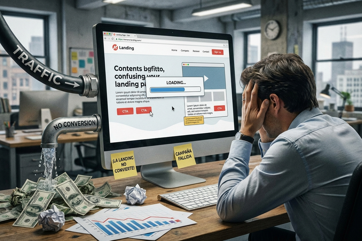 La landing page no convierte